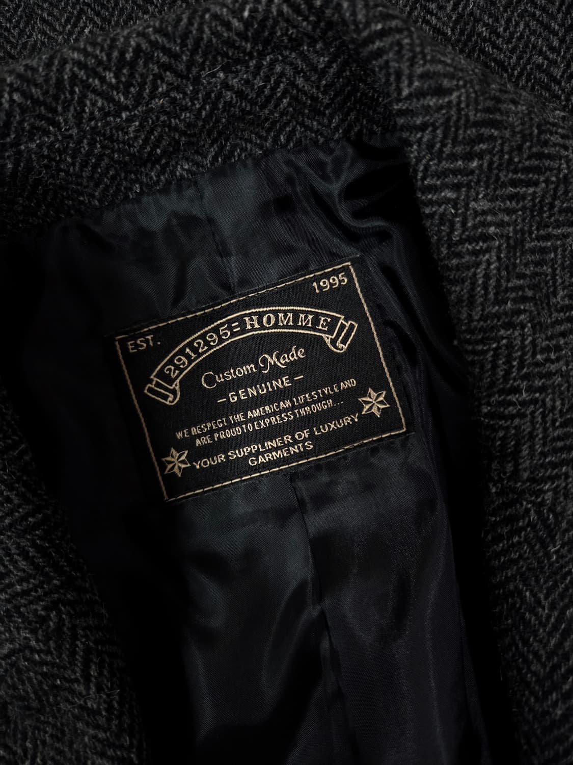 291295HOMME GENUINE 라인 헤링본 재킷 상품이미지9