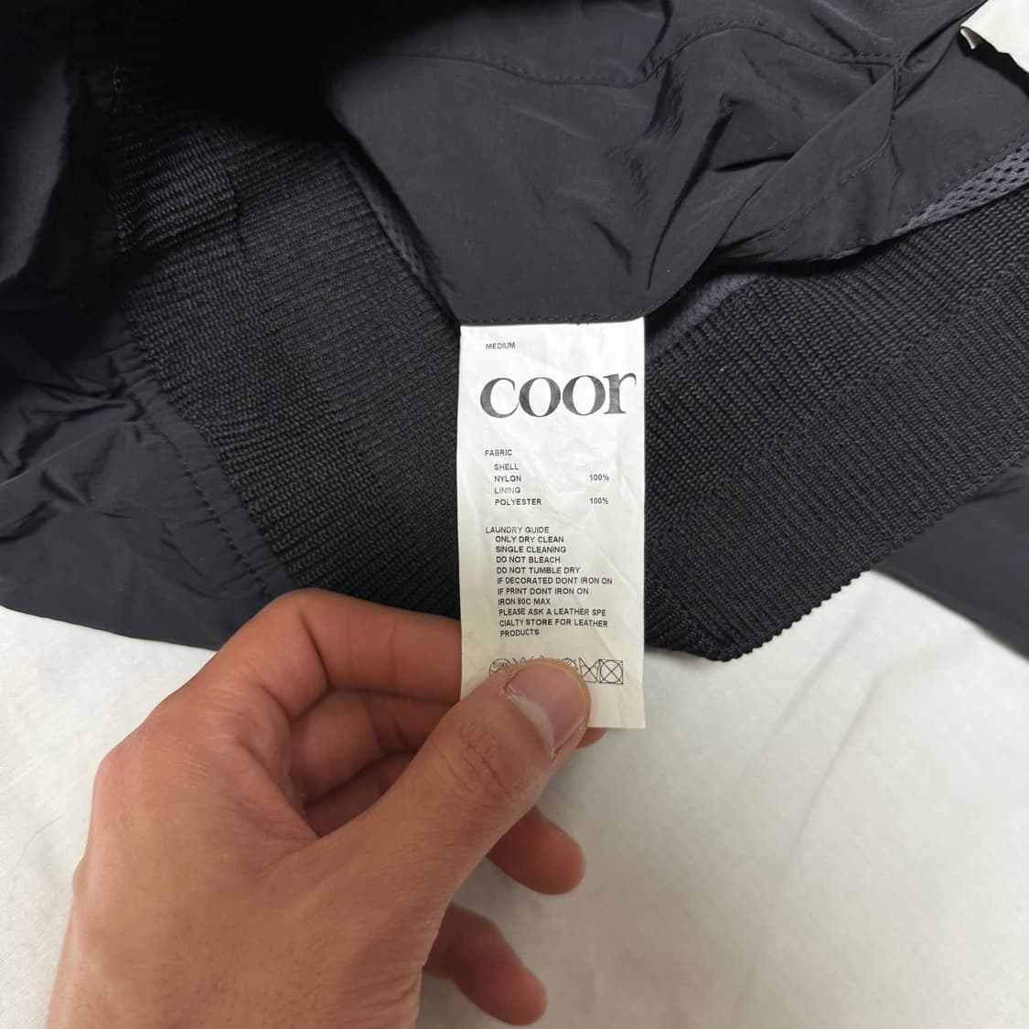 쿠어 스탠드 카라 MA-1 봄버 (블랙/M) 상품이미지3