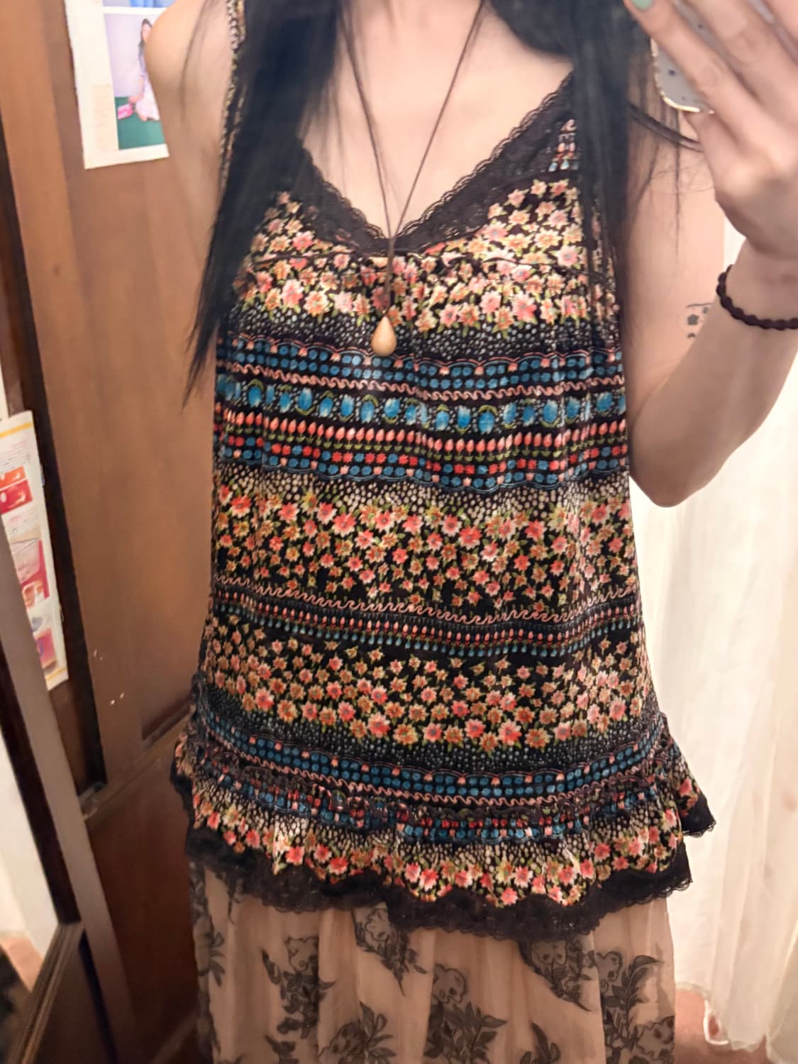 jpn vintage flower race sleeveless 상품이미지2