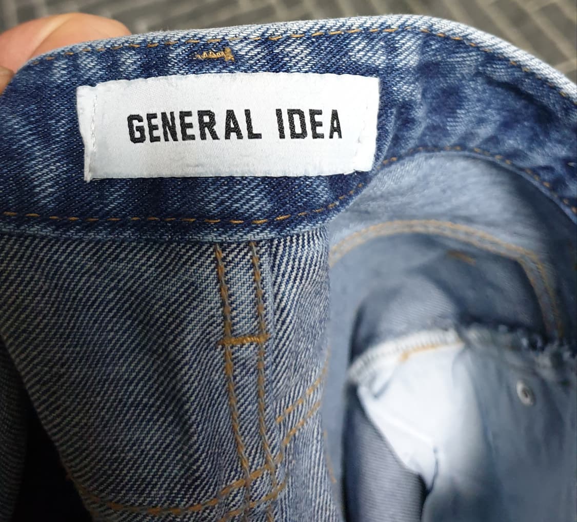 제너럴아이디어 세미와이드 데님팬츠 중청 (S) 상품이미지5