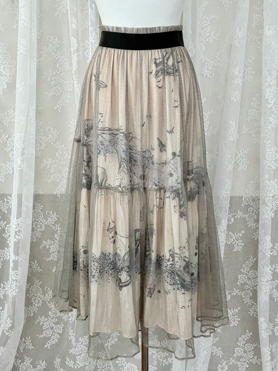 64-94) 한섬 타임 TIME 21SS 튤 레이어 스커트 상품이미지3