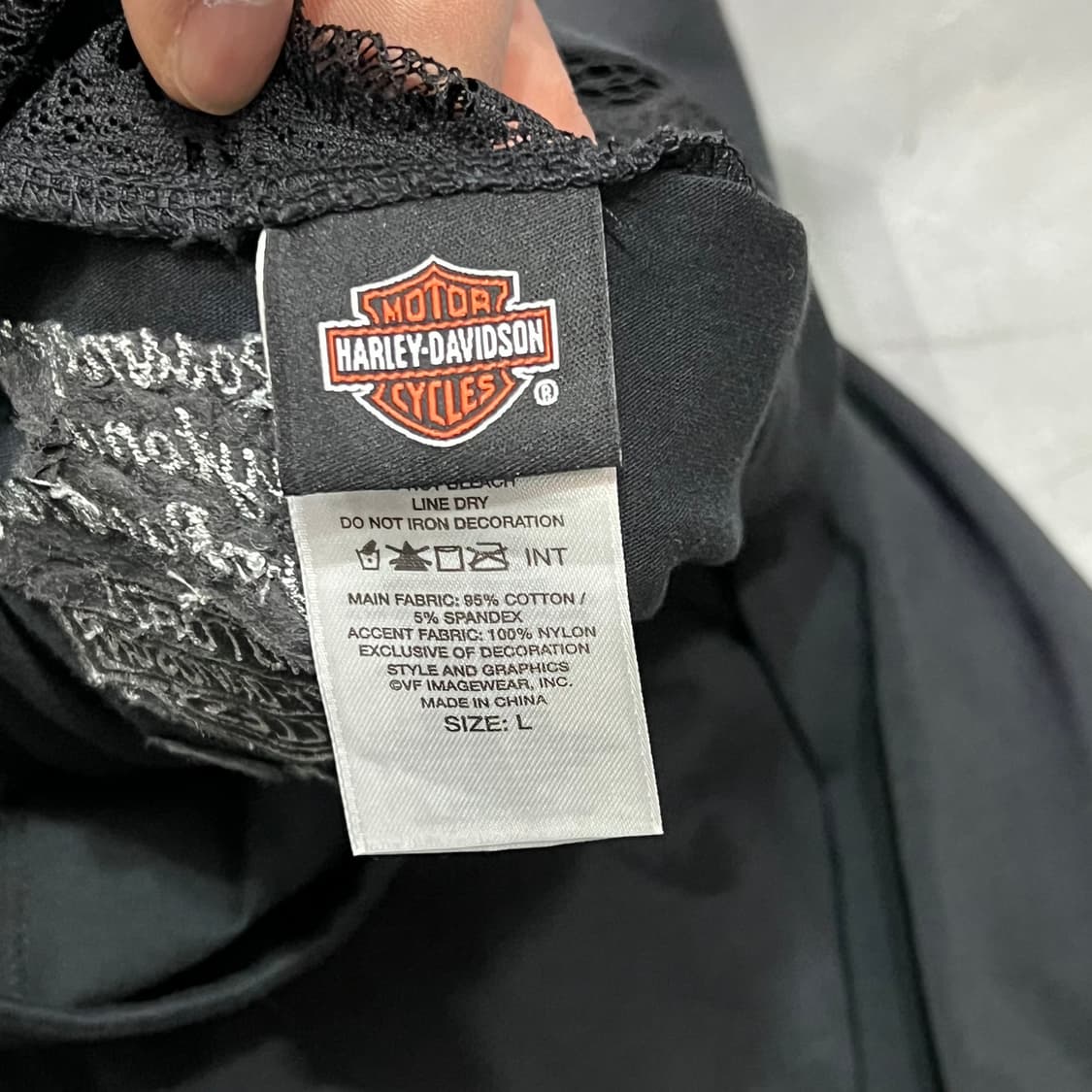  할리데이비슨 스컬 펀칭 긴팔티 y15134 상품이미지7