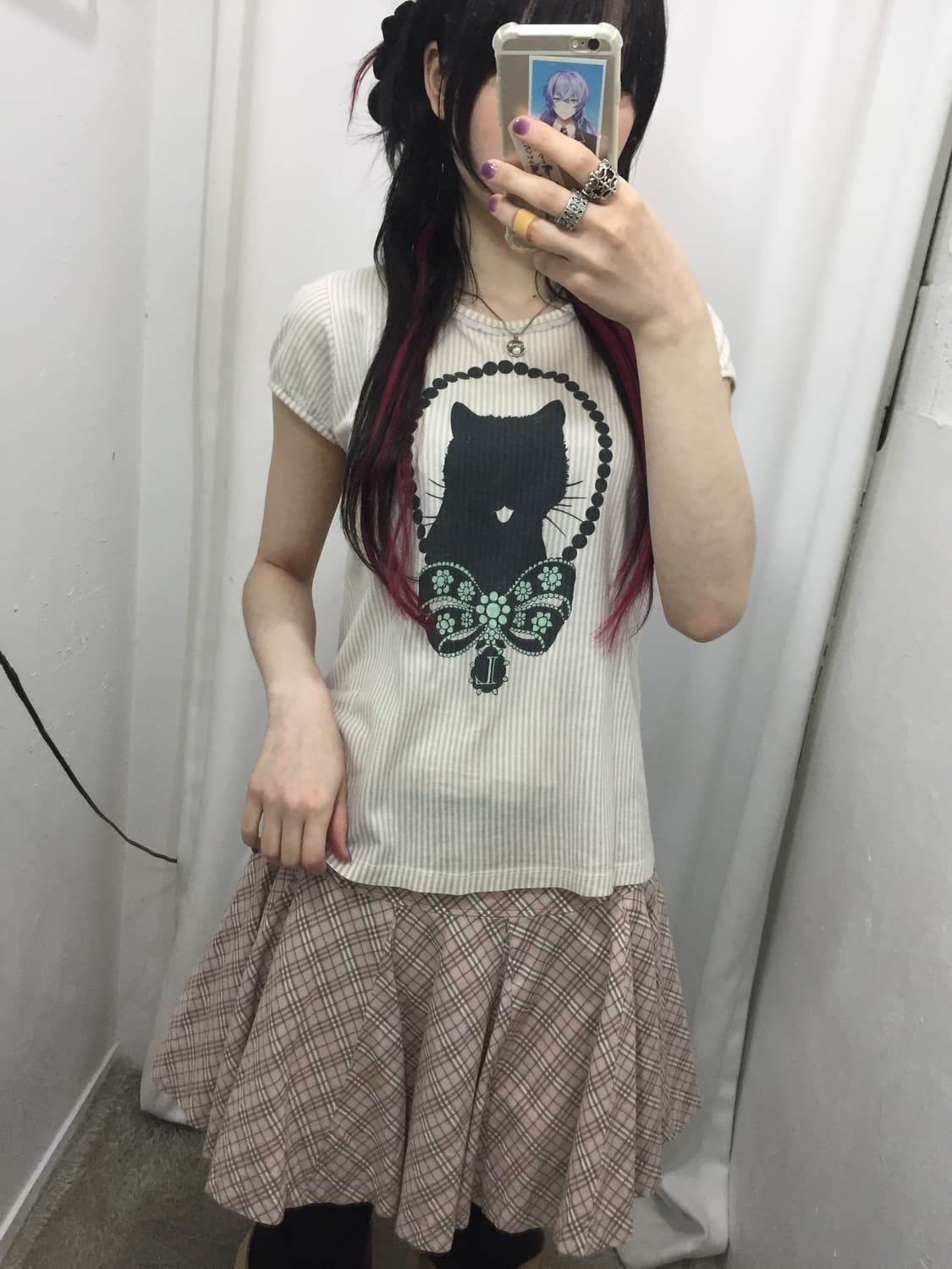 버버리 블루 라벨 핑크 체크 플리츠 스커트 🩷 상품이미지1