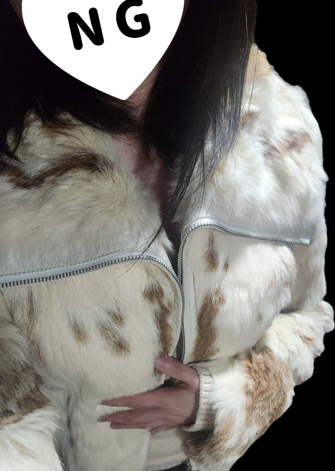 핑키앤다이엔 리얼 래빗퍼자켓 상품이미지2