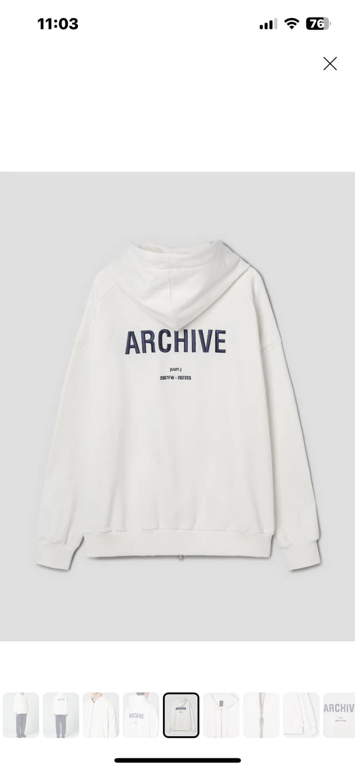 준지 아카이브 오버사이즈 후드집업 상품이미지4