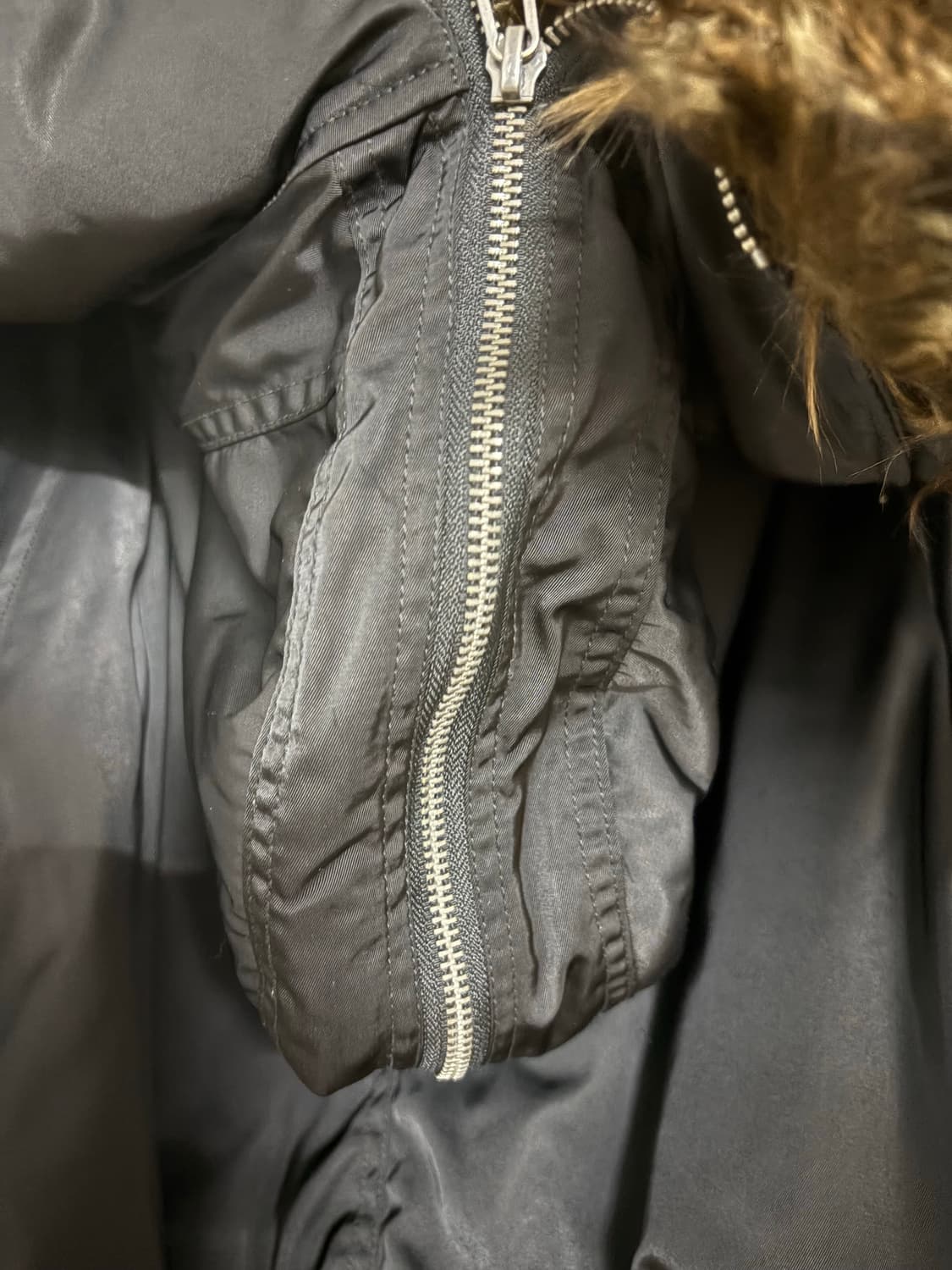 Azul by moussy 퍼 자켓 패딩 후드집업 크롭 상품이미지3