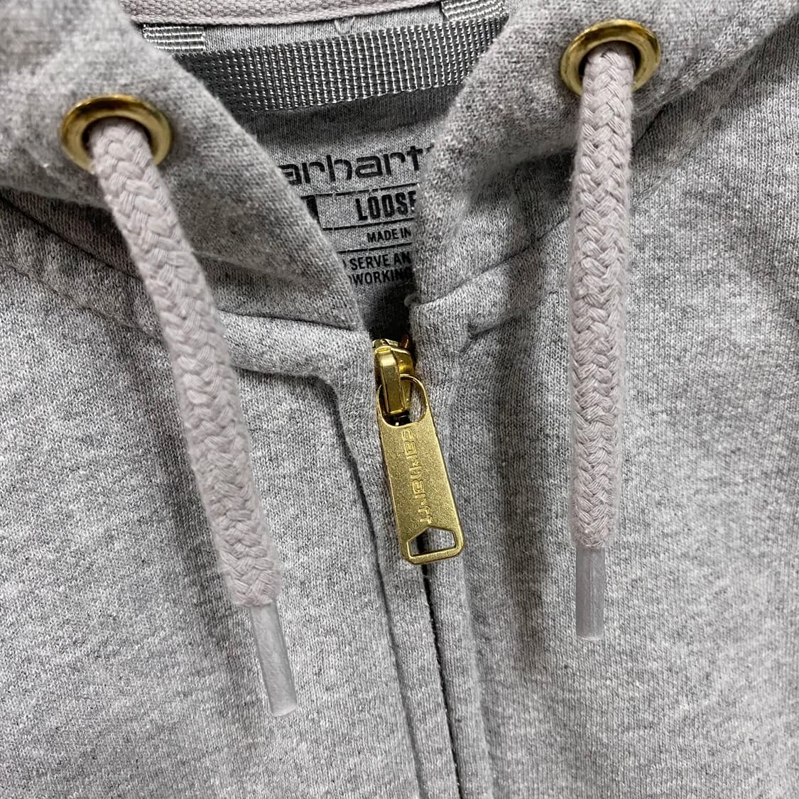 칼하트 루즈핏 미드웨이트 후드집업 헤더그레이 상품이미지4