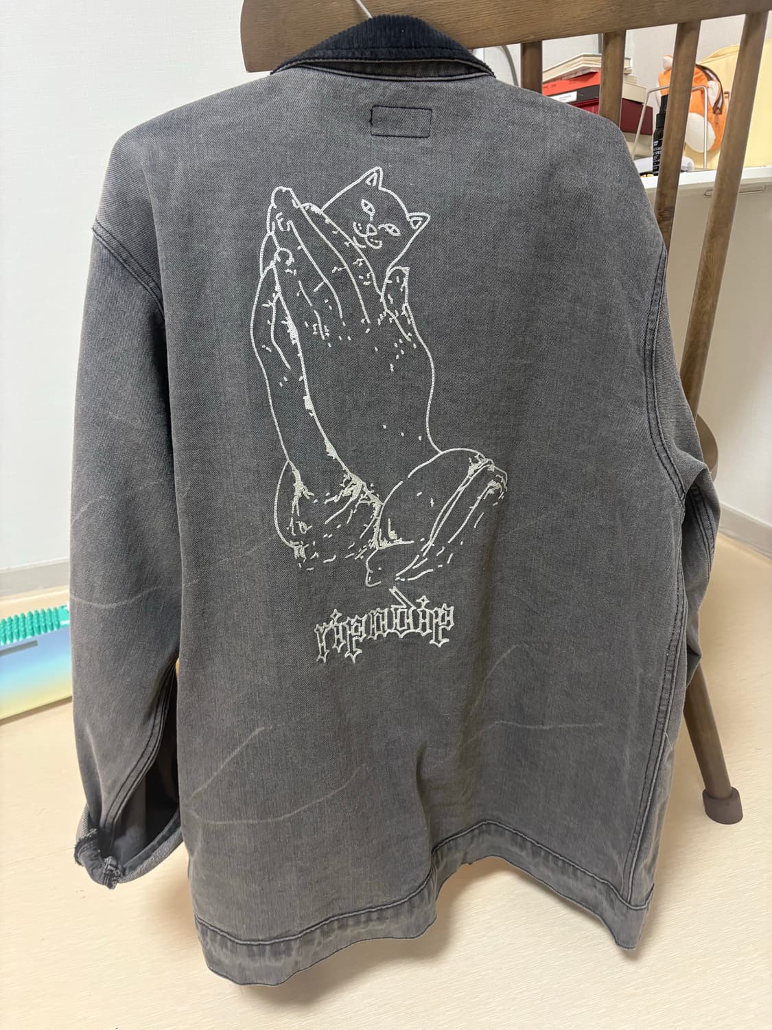 립앤딥 워크 진 자켓 그레이 팝니다 새상품 상품이미지2