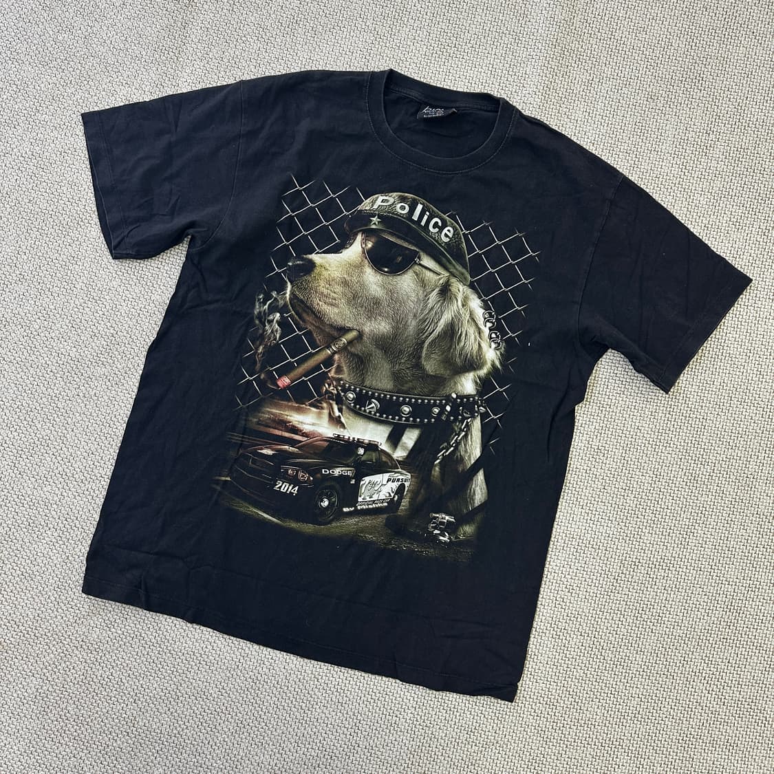 XL 락창 빈티지 프린팅 반팔티 0421D 상품이미지1