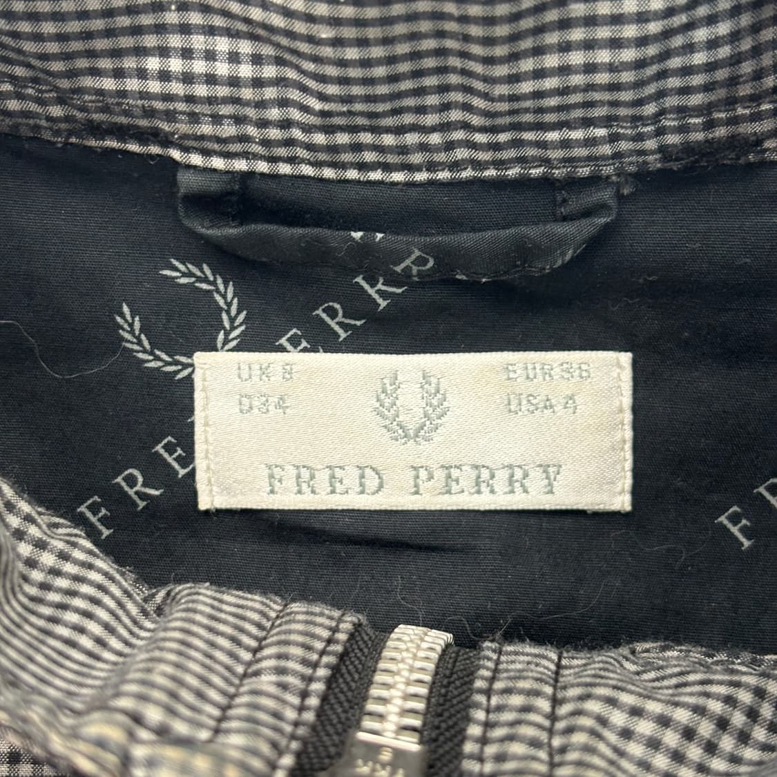 프레드 페리 체크 발마칸 자켓 S 상품이미지7