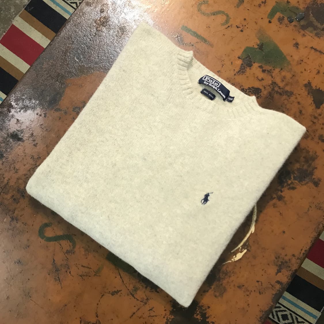 폴로랄프로렌 아이보리 보카시 울 스웨터 남성 105  상품이미지1