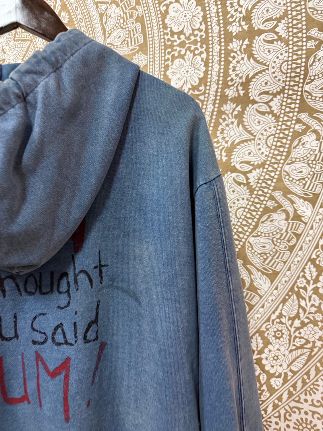 빈티지 여성 백프린팅 피그먼트 후드집업  상품이미지7