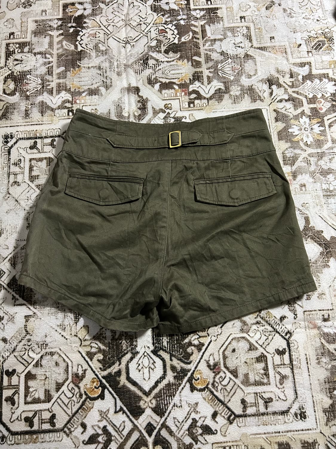 y2k triple button belt shorts  상품이미지5