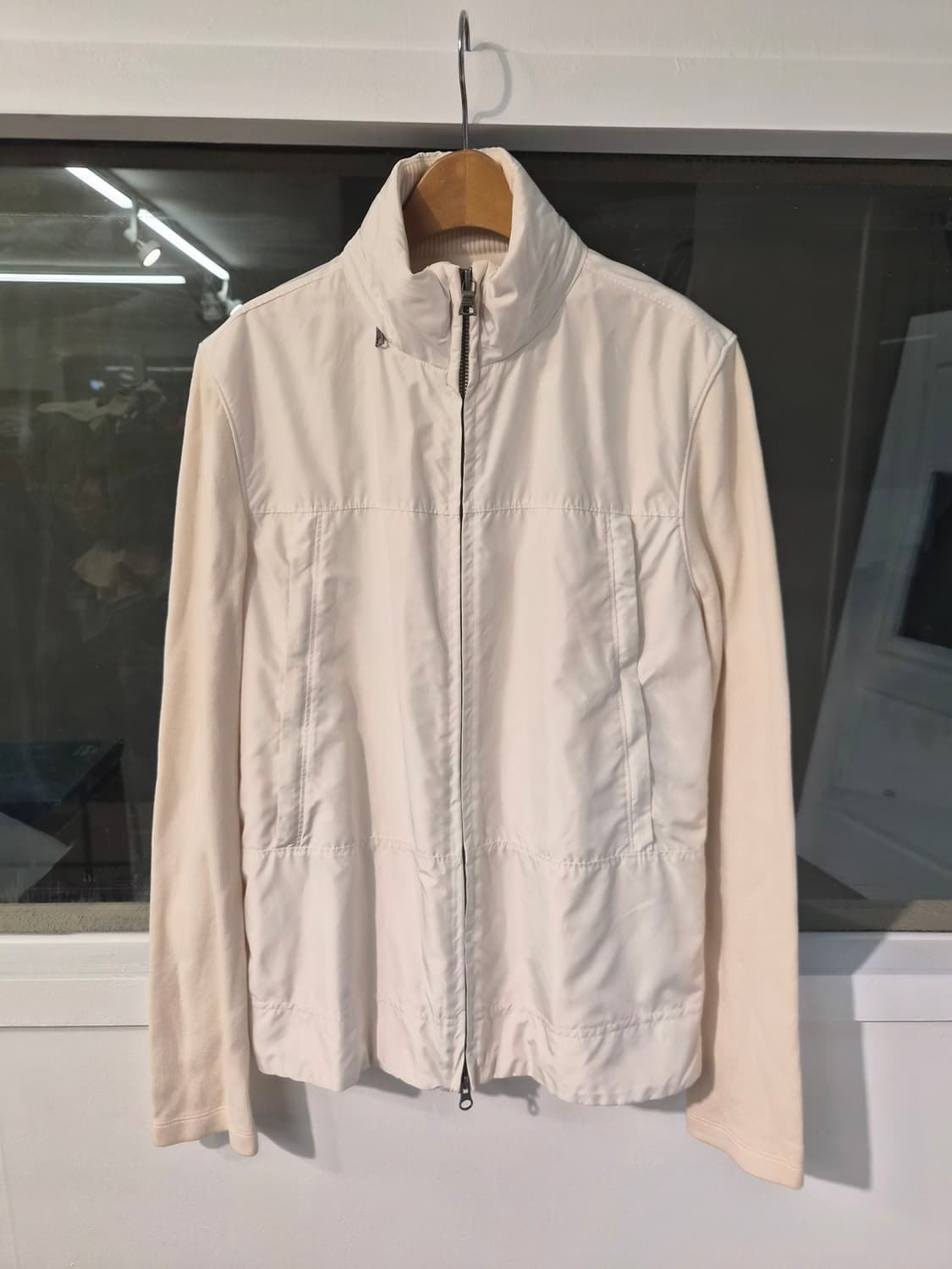 S/95) 바나나리퍼블릭 나일론+니트 혼방 집업 자켓 팝니다 상품이미지1