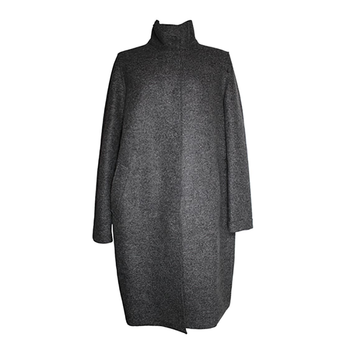 Harris Wharf London 그레이 프레스드 울 코트 42 상품이미지1