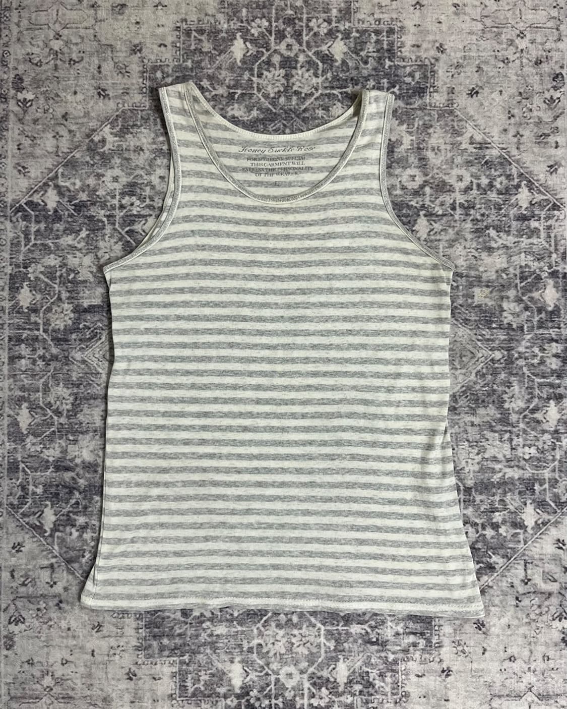 Y2K grey stripe sleeveless 상품이미지1