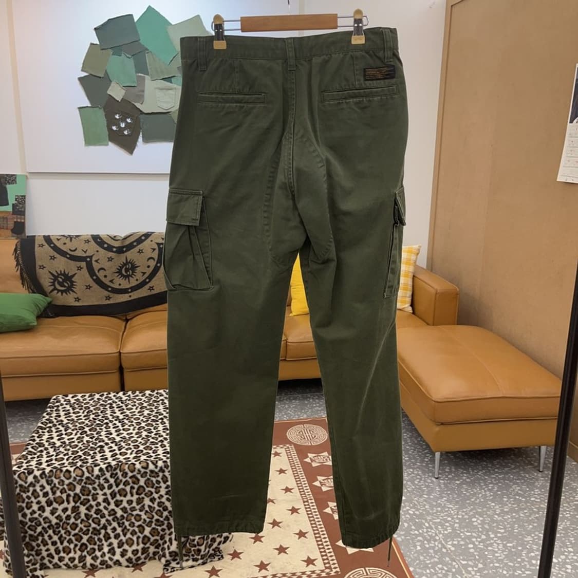 유니폼브릿지 빈티지 말차카키 워크 카고팬츠 M C09481 상품이미지4