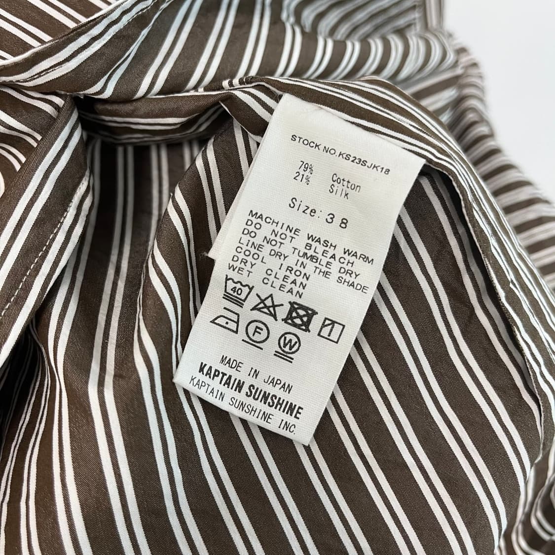 [미사용] 캡틴 선샤인 테이크 이지 스트라이프 자켓 38 상품이미지5