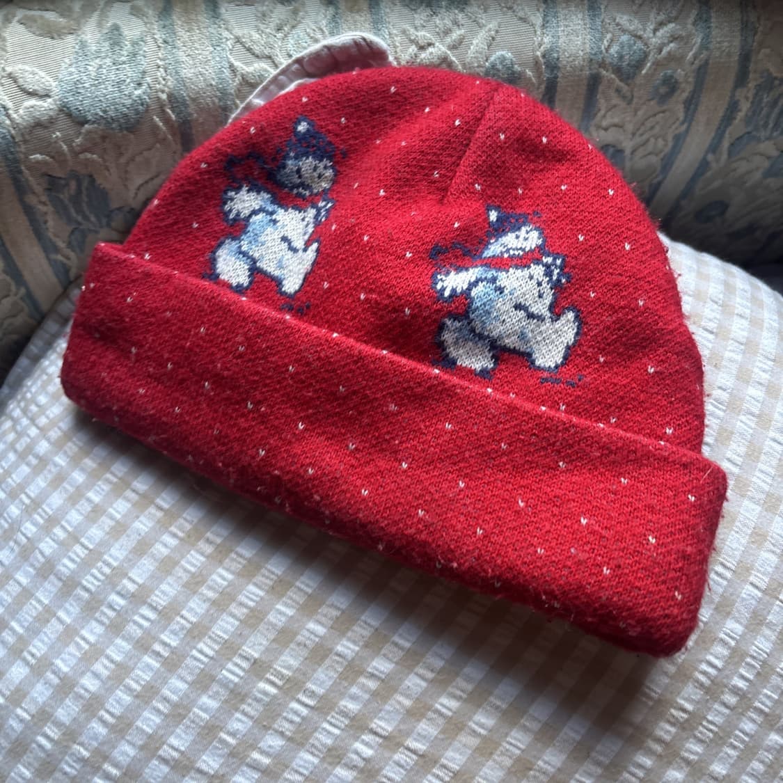 13FW 슈프림 스노우맨 니트 비니 레드 상품이미지2