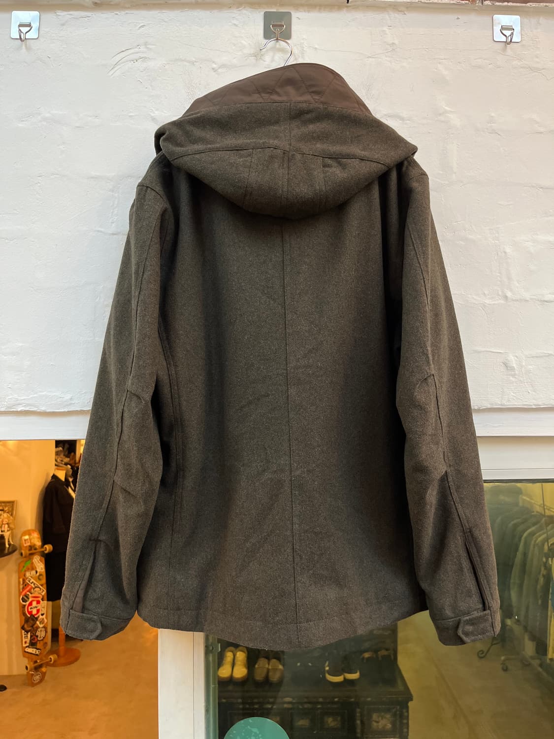 United Arrows 그린라벨 울 후드자켓 XXL후드 리버시블 상품이미지8