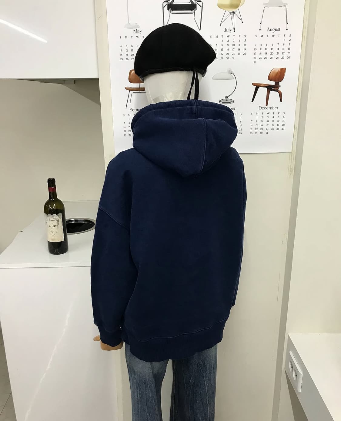 아미 프랑스 파리 후드티 노틱 블루 상품이미지8