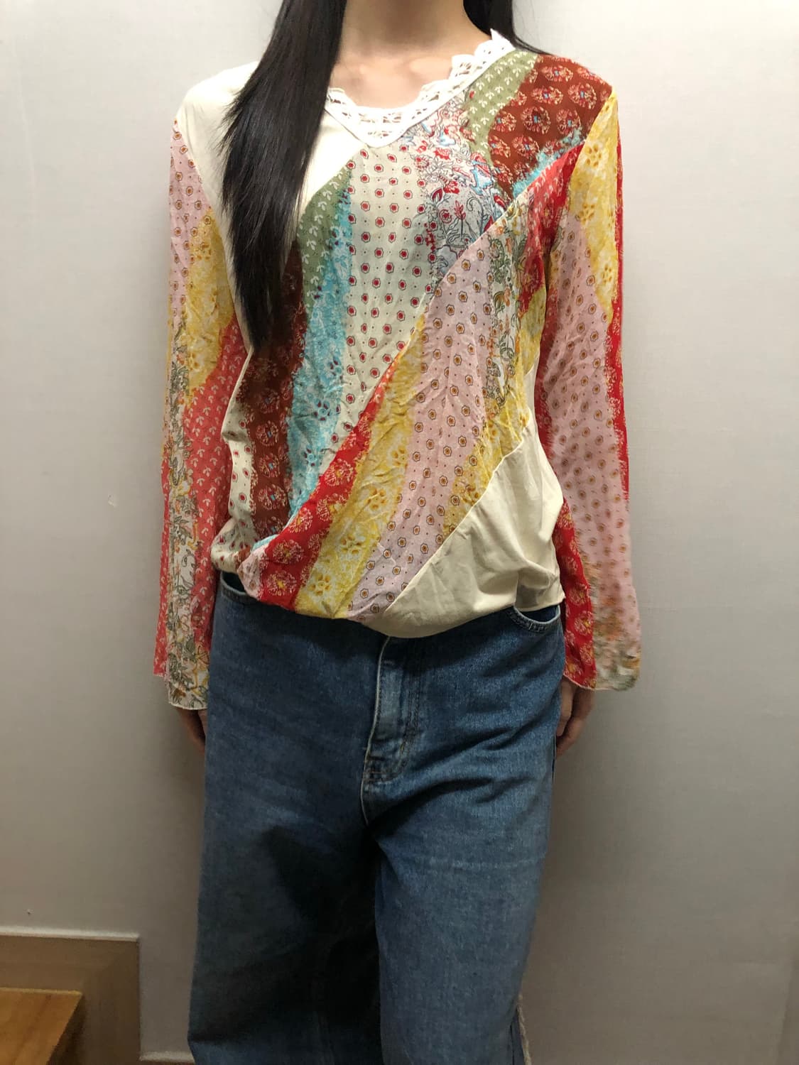 빈티지 히피 패치워크 탑 상품이미지3