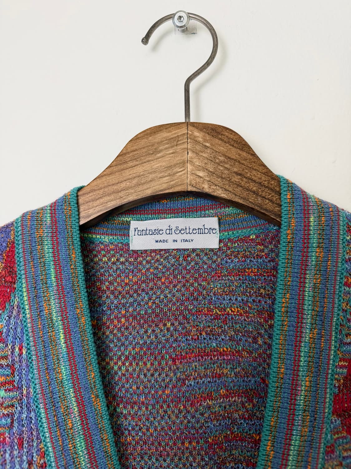 90s MADE IN ITALY 아가일 가디건  상품이미지5