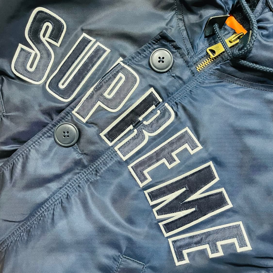 슈프림 ARC 로고 N-3B 네이비 후디 민트급 카파 상품이미지10