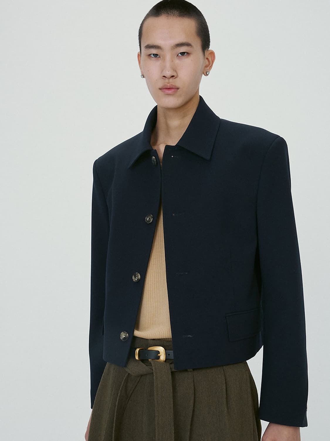 렉토/울 블렌드 숏 자켓 다크 네이비/ XL 상품이미지1