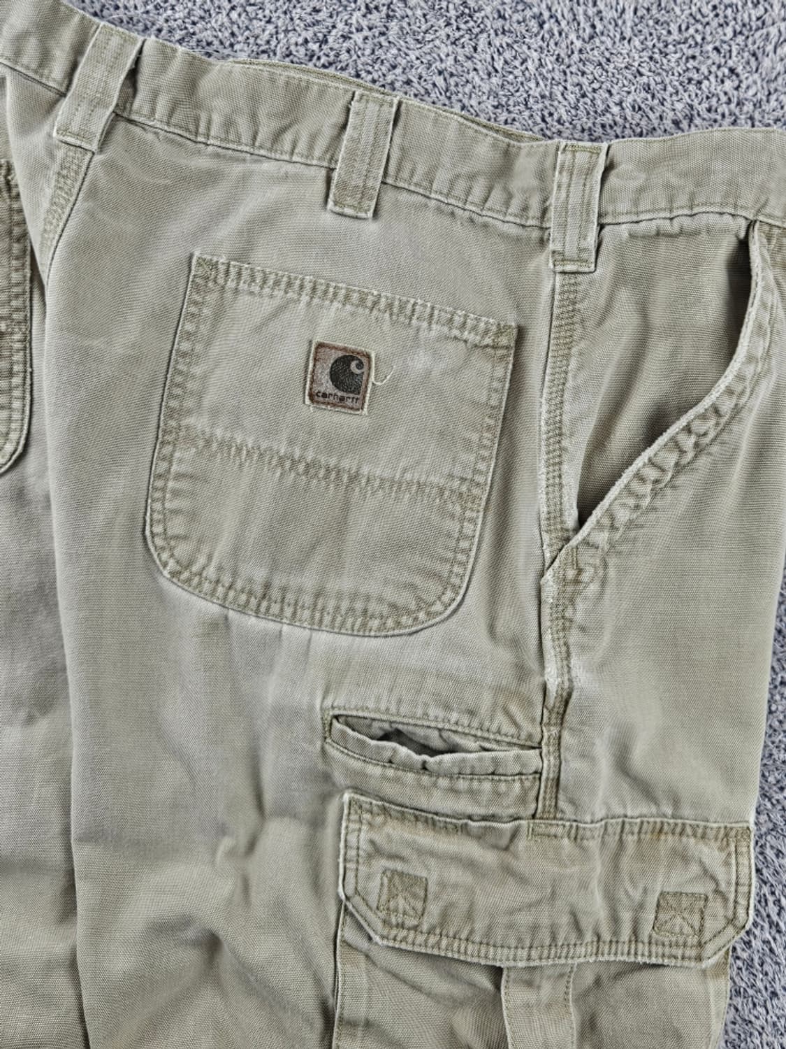 칼하트 코튼 캔버스 카고 포켓 워크 팬츠 (36X30추정) / 10903 상품이미지8