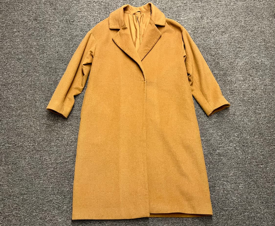 [44~55] GU 지유 여성 캐멜 롱코트 S  상품이미지1