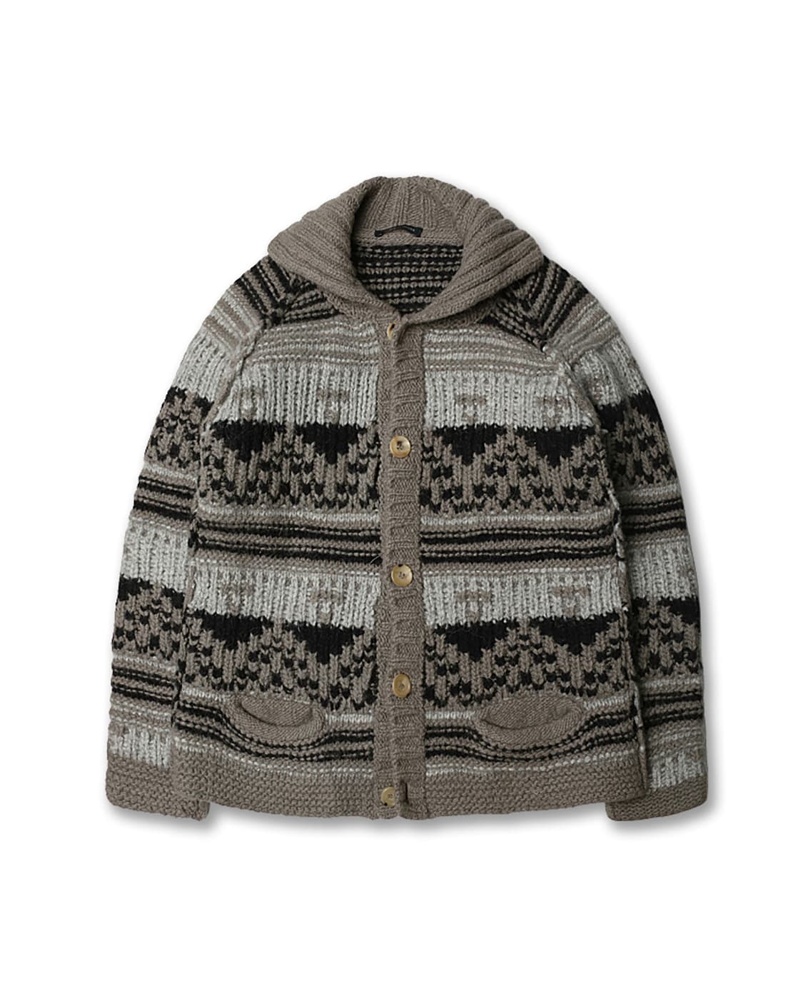 로베르토 콜리나 [Roberto Collina] 에스닉 패턴 니트 가디건 상품이미지1