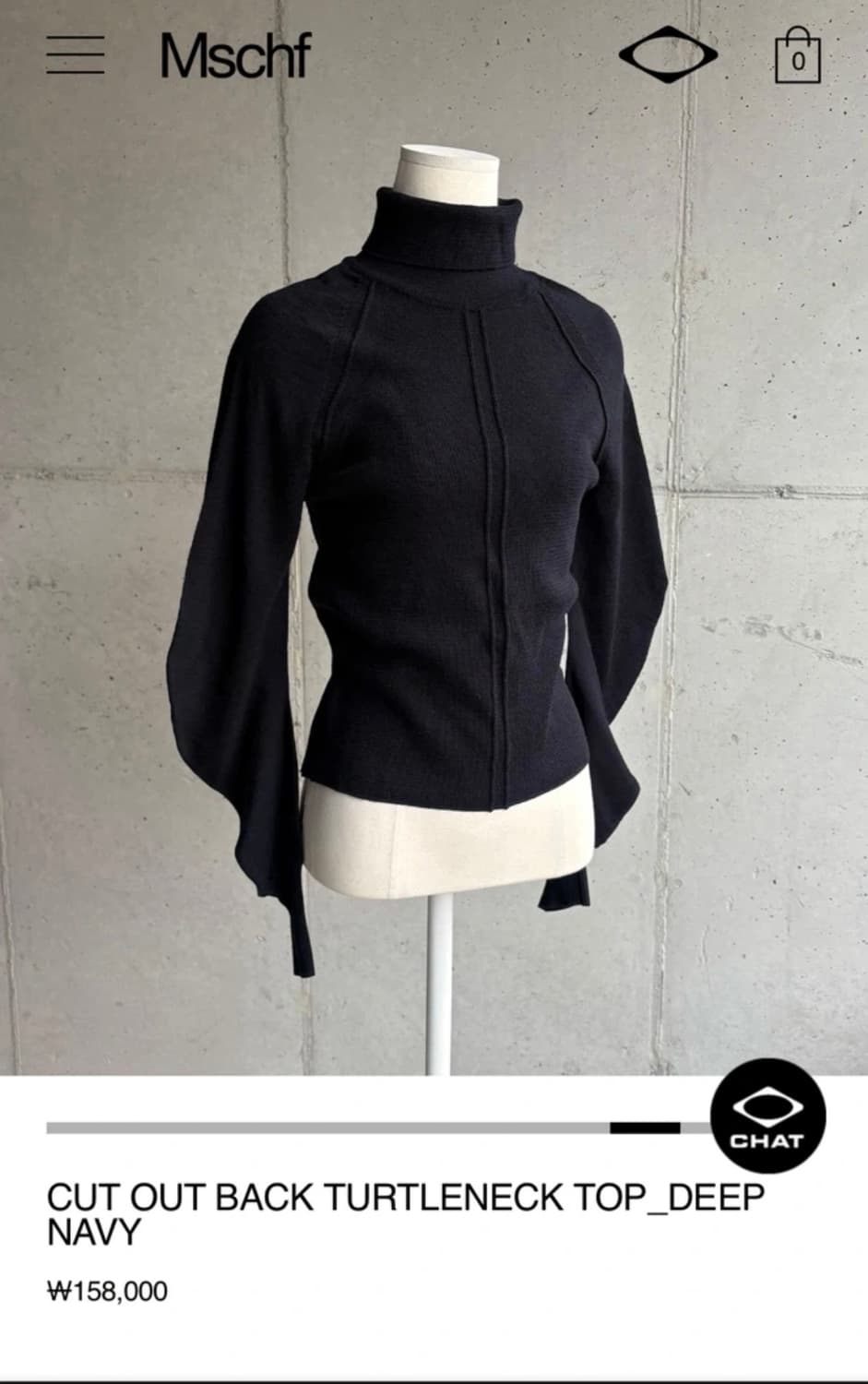 미스치프 25fw CUT OUT BACK TURTLENECK TOP_DE 상품이미지2