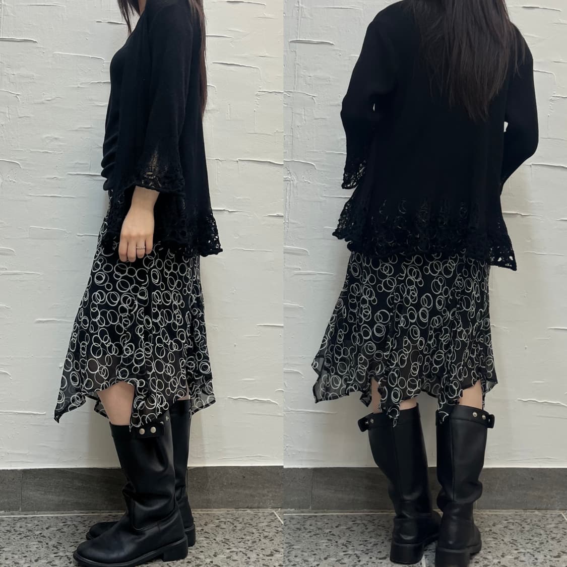 black distressed cardigan 상품이미지2