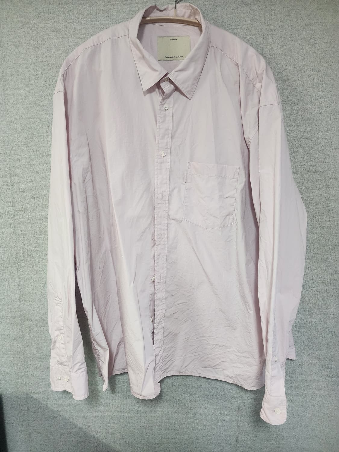 [4] 포터리 코튼 타입라이터 컴포트 셔츠 핑크 상품이미지2