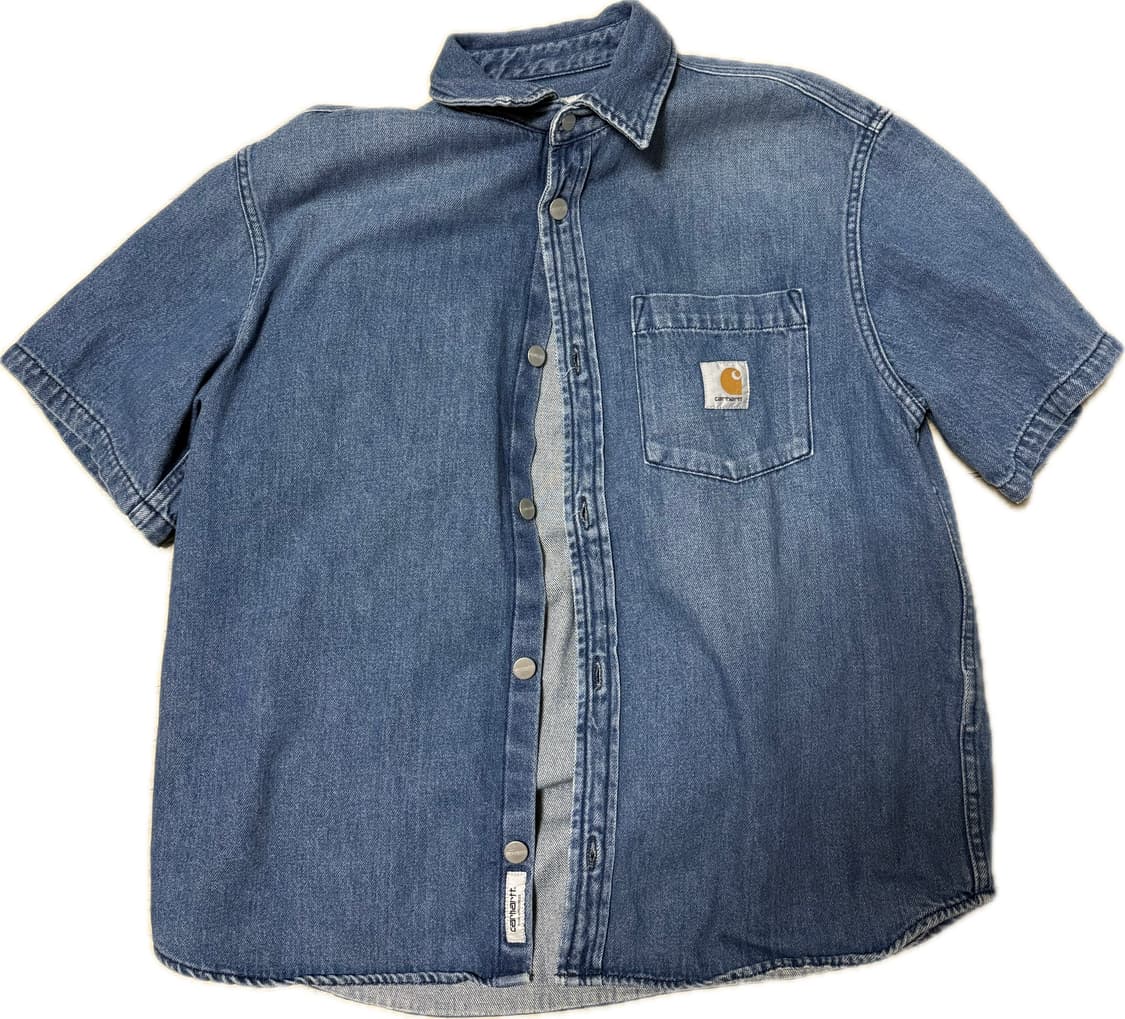 칼하트 숏슬리브 오디 데님 셔츠 상품이미지1