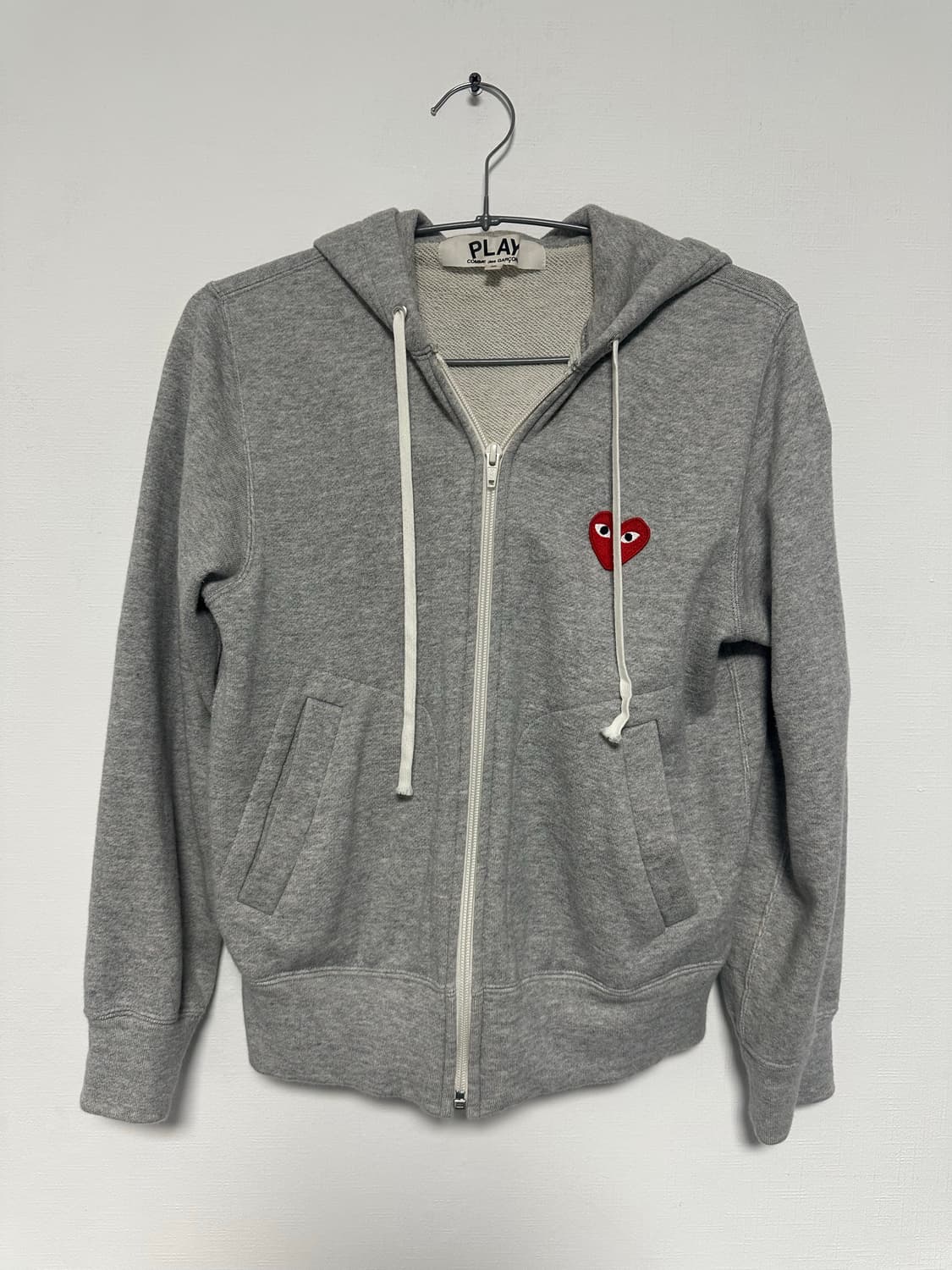 꼼데가르송 플레이 레드하트 후드집업 그레이 S 상품이미지2