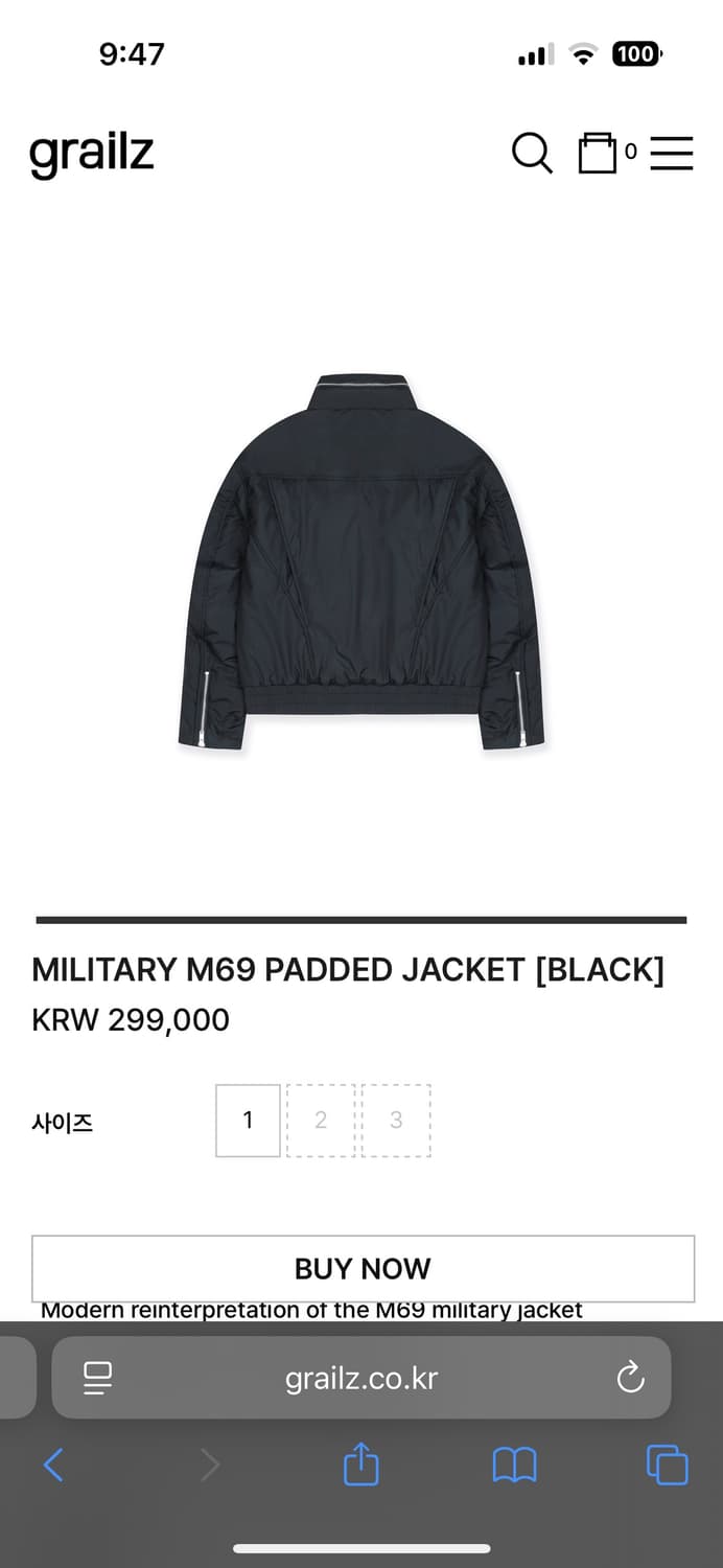 Grailz m69 자켓 판매 상품이미지2