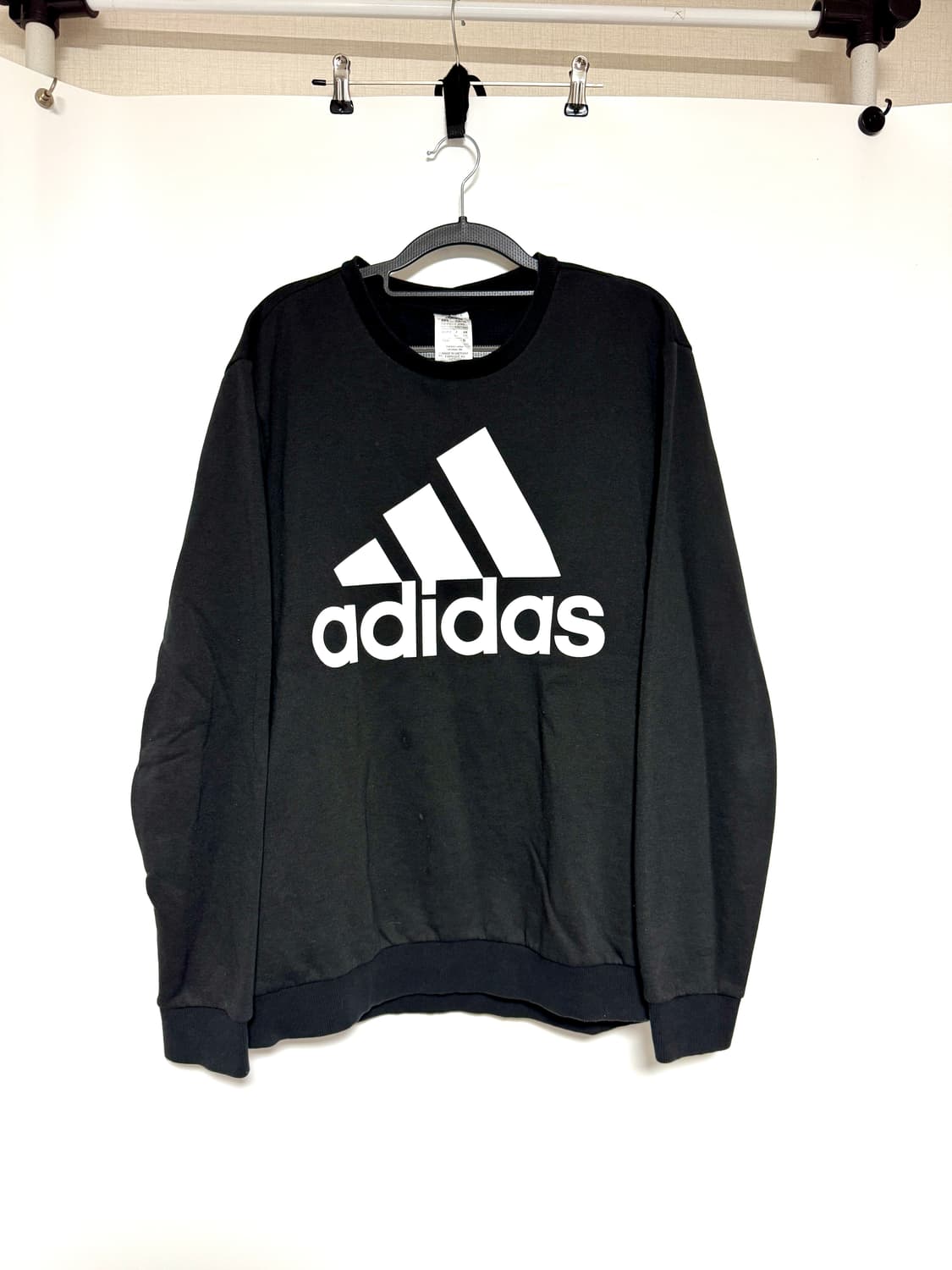 아디다스 빅로고 맨투맨 블랙 2XL 상품이미지1