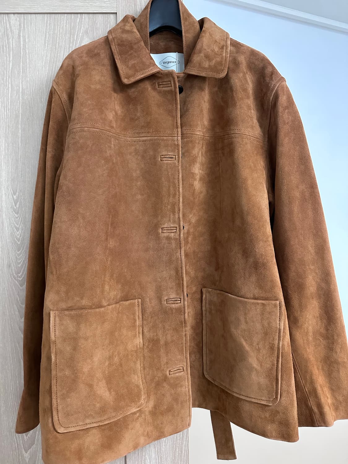 베르가못 고트 가죽 자켓 브라운컬러 새상품 상품이미지1