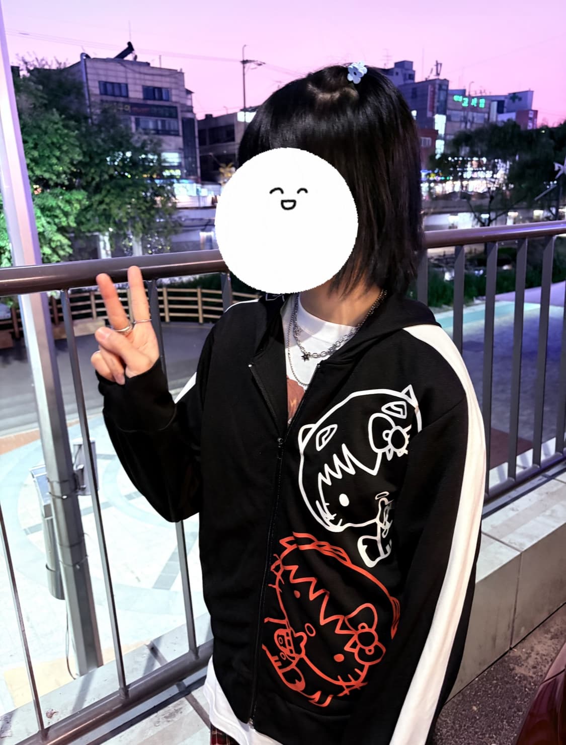 에반게리온 키티 헬로키티 콜라보 져지 상품이미지3