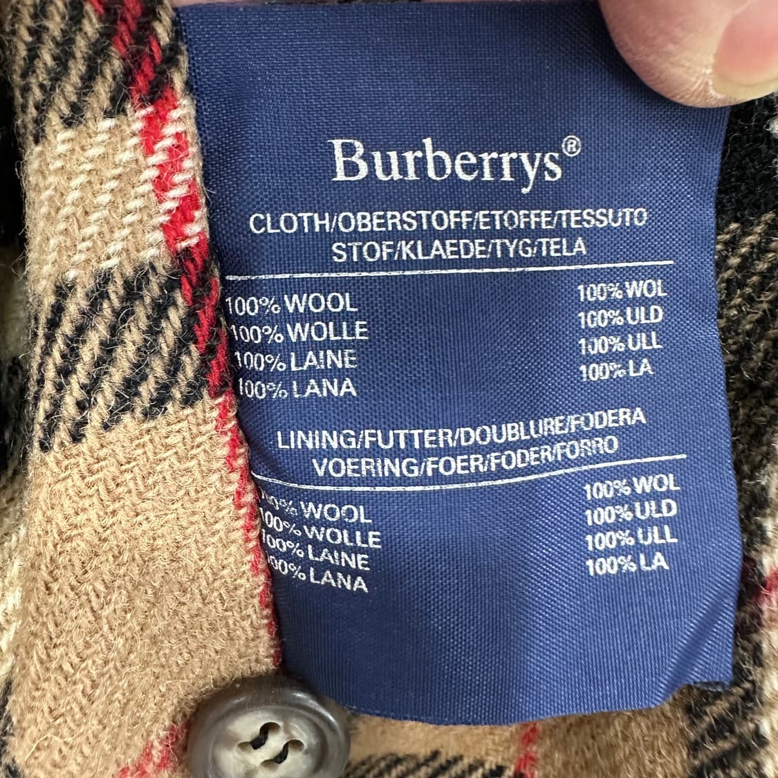 100 버버리 여자 루즈핏 울 블루종 자켓 상품이미지5