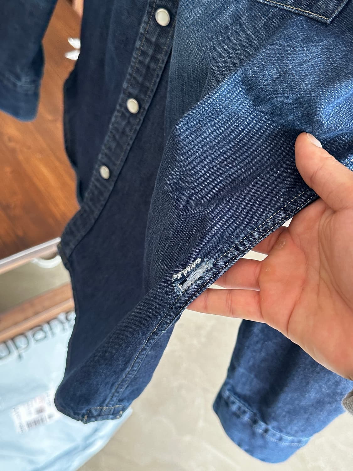 리바이스 웨스턴 데님 셔츠 스냅버튼 데님셔츠 상품이미지4