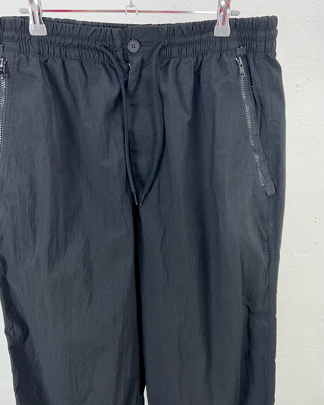 y3 블랙 나일론 립스탑 유틸리티 백 포켓 팬츠 상품이미지3