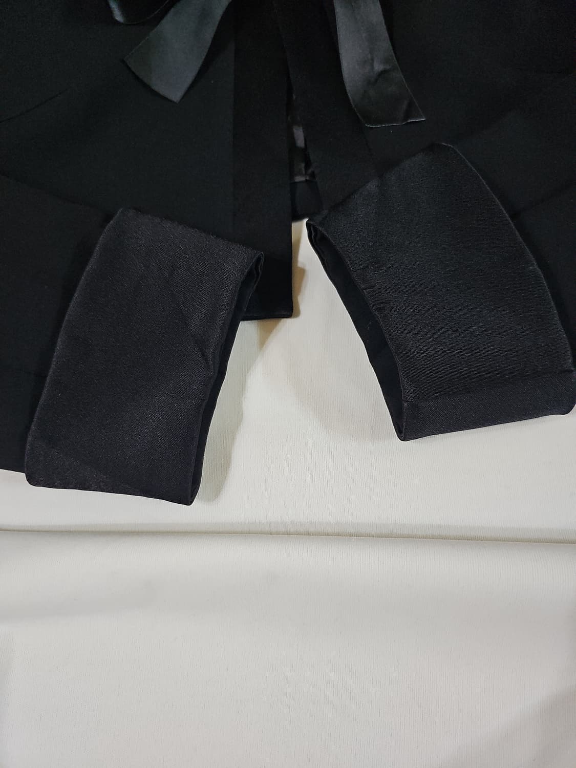 일본 빈티지 새틴 리본 타이 크롭 볼레로 블레이저 자켓 상품이미지3