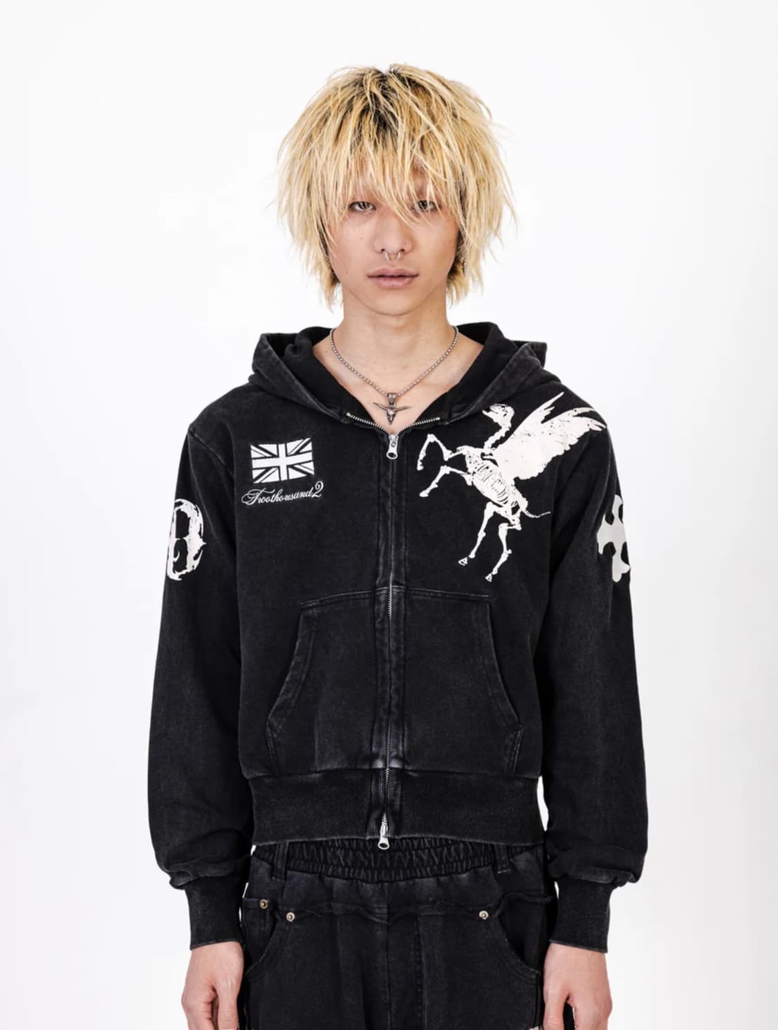 (2002)Skull Pegasus Hoodie 상품이미지1