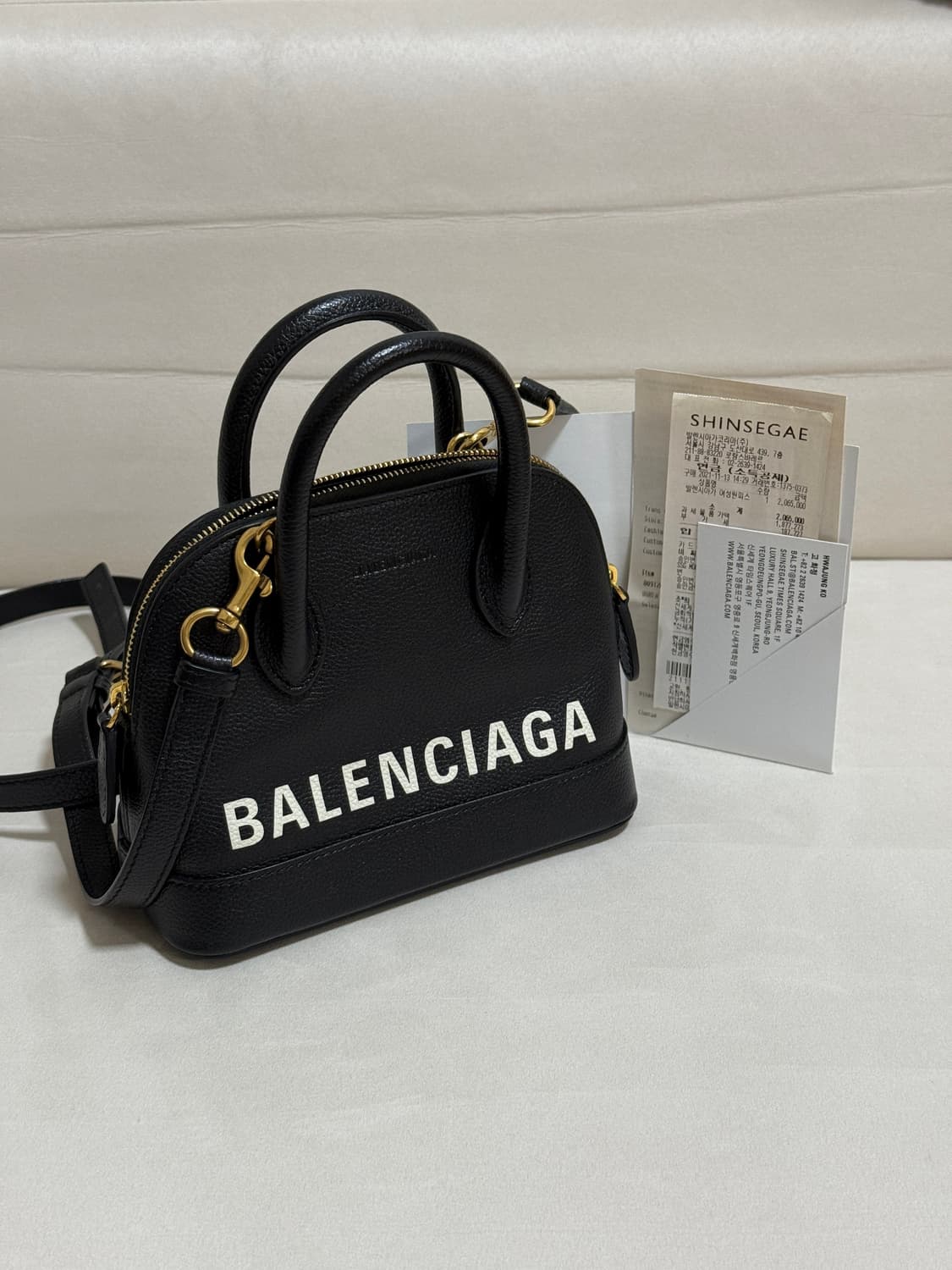 발렌시아가 빌탑 핸들백 xxs 블랙 상품이미지1