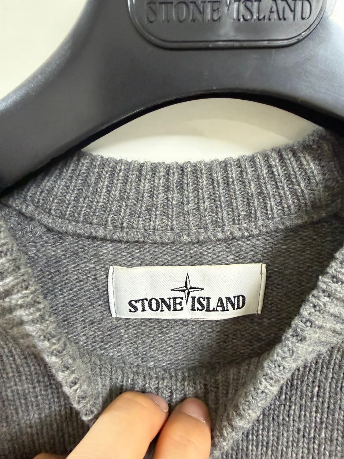 스톤아일랜드 램스울 니트 그레이 M 상품이미지3