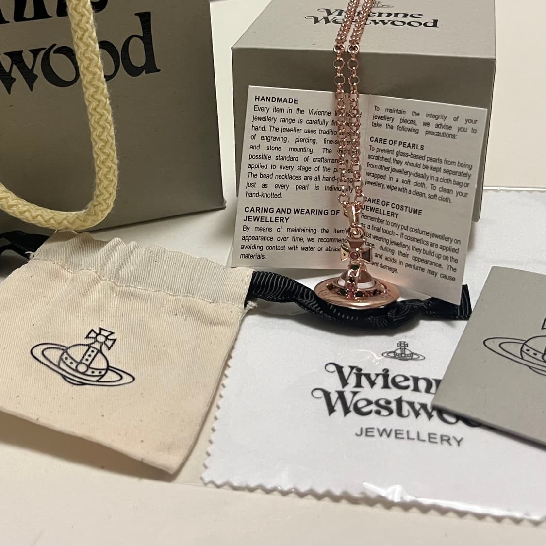 비비안웨스트우드 뉴 타이니 orb 목걸이 로즈골드 풀박스 상품이미지1