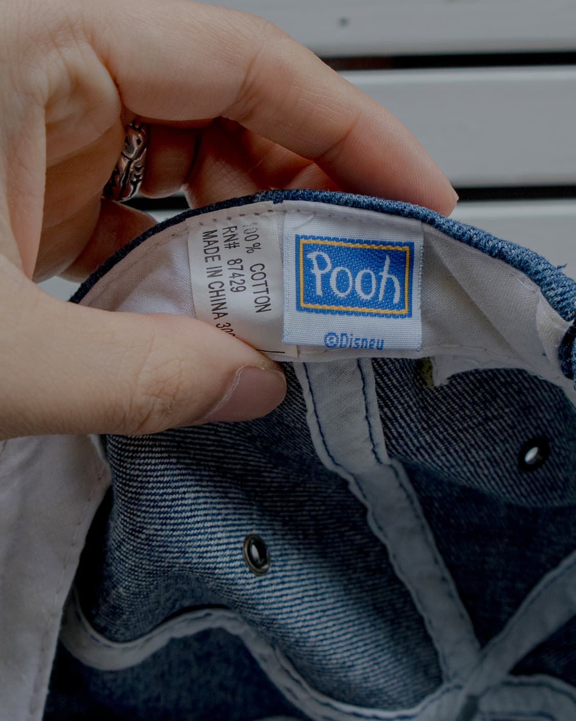 90's Disney Pooh 데님 캡 상품이미지4